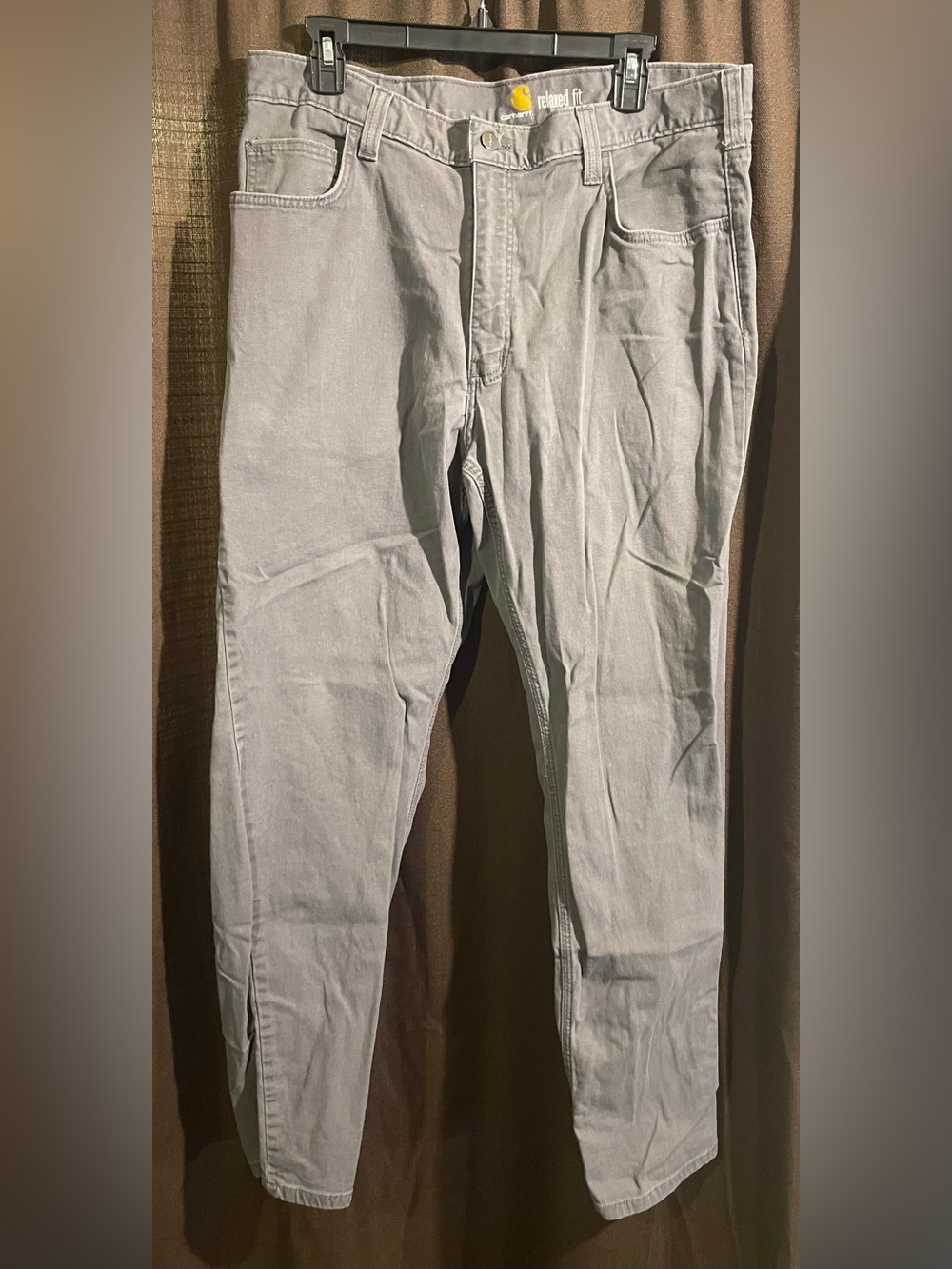 Carhartt Men’s Light Gray Slim Straight Jeans